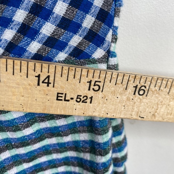 Anthropologie Maeve Waverly Dress 8 Plaid Gingham Coastal Beach Preppy Cottage - Picture 12 of 13